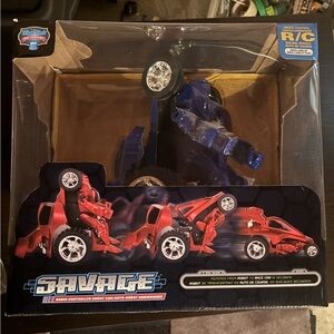 Savage RC Transforming Car - Blue